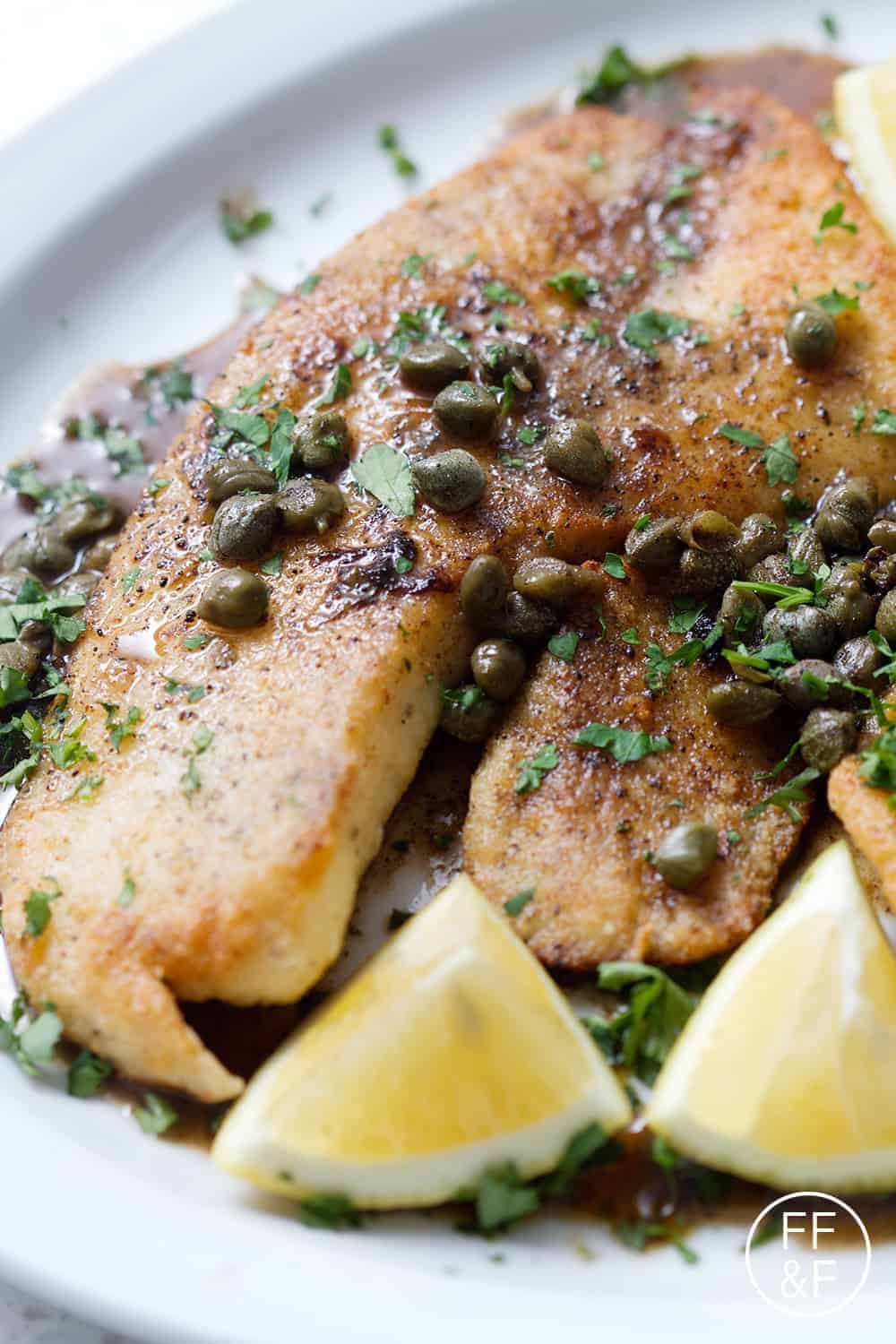 Tilapia-Piccata-46wm Here’s a simple and flavorful fish recipe for Tilapia Piccata. It’s a classic recipe that can be made in under 30 minutes.