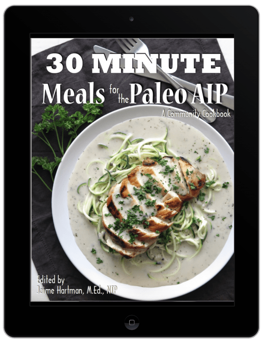 30 Minute AIP on iPad ipad cover of 30 minute meals for paleo aip cookbook