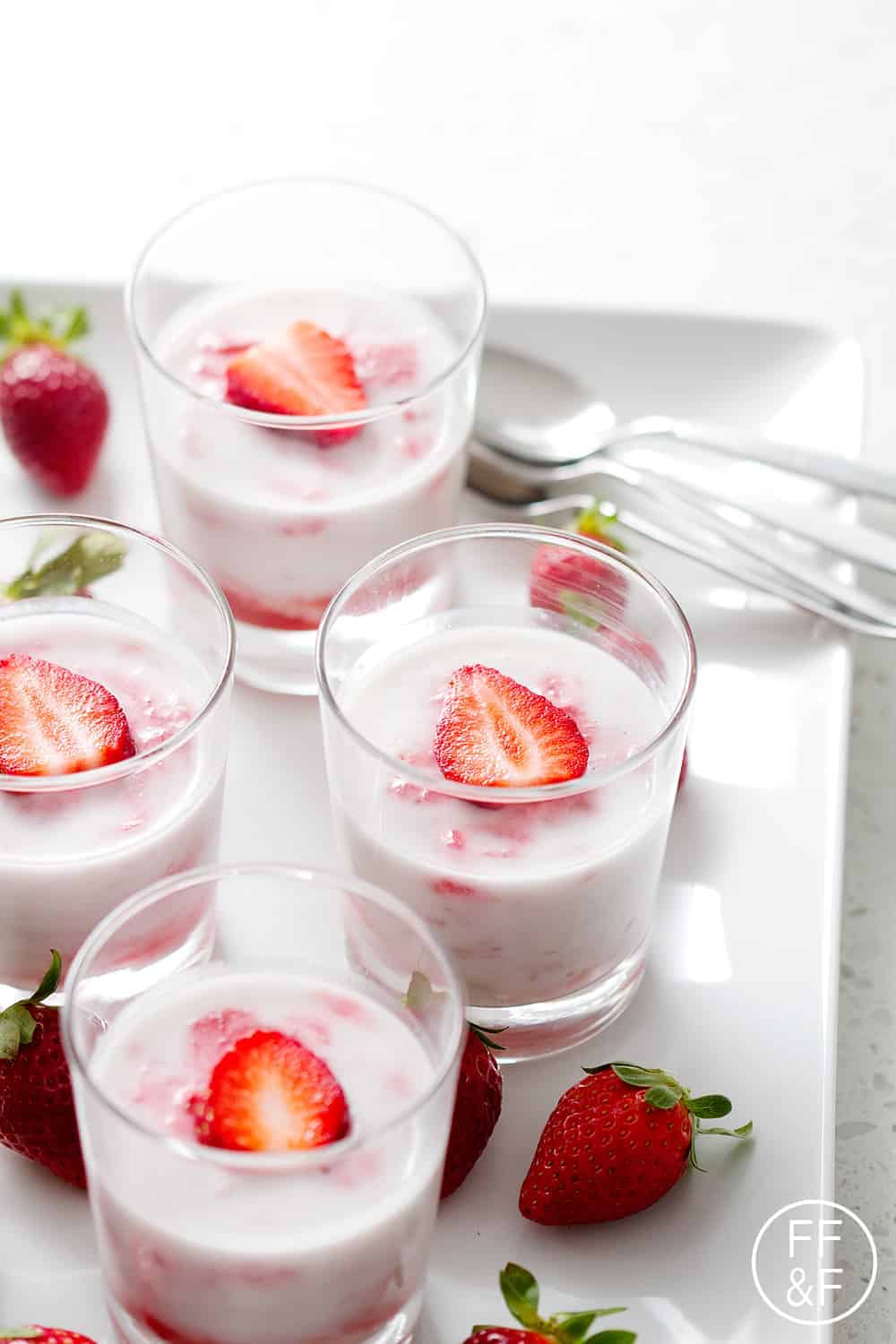 Strawberry Rhubarb Panna Cotta