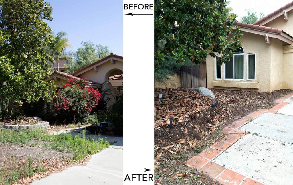 Before and after demo in the front yard. #Bethhomeproject