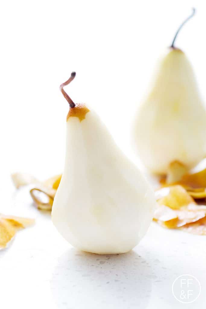 Poached Pears with Rosemary and Bourbon
