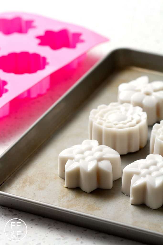 Mango Coconut Jelly Mooncakes made with Agar Agar to celebrate the Chinese New Year