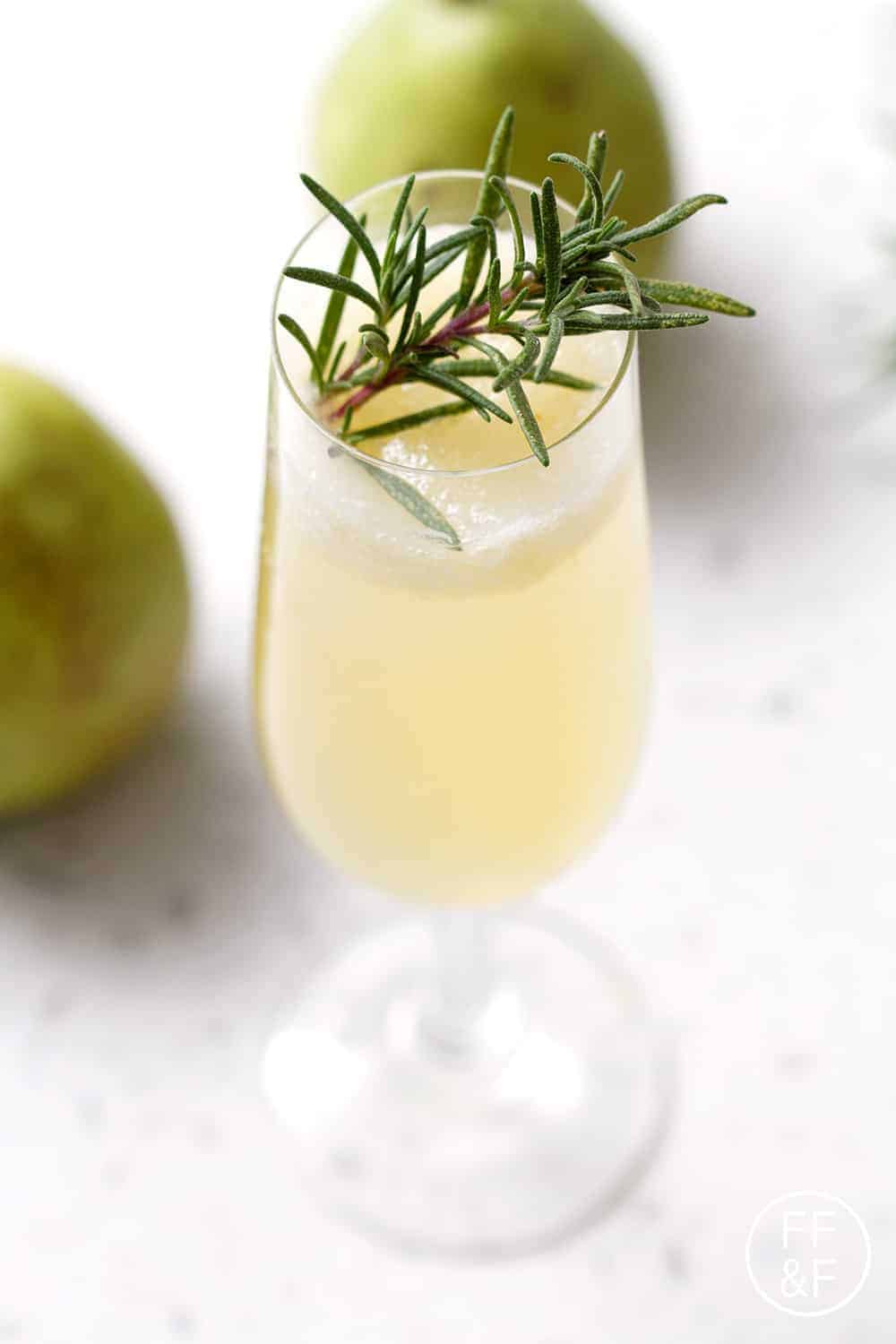 Rosemary Pear Sparkler from foodfashionandfun.com