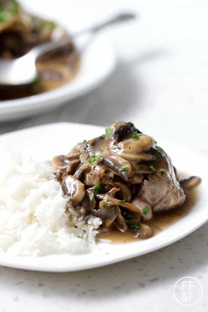 This easy Chicken Marsala recipe is made in one pan in less than thirty minutes! Traditionally this Italian American dish is made butter and breaded chicken. To make this dairy and gluten free, I’ve used olive oil and skipped the flour altogether. This recipe is allergy friendly (gluten, dairy, shellfish, nut, egg, and soy free) and suits the autoimmune protocol and paleo diets.