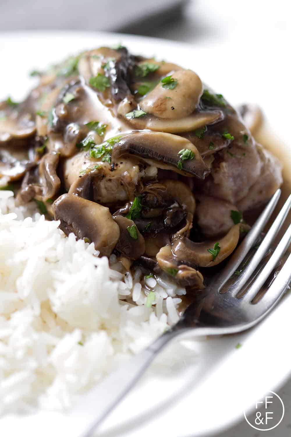 This easy Chicken Marsala recipe is made in one pan in less than thirty minutes! Traditionally this Italian American dish is made butter and breaded chicken. To make this dairy and gluten free, I’ve used olive oil and skipped the flour altogether. This recipe is allergy friendly (gluten, dairy, shellfish, nut, egg, and soy free) and suits the autoimmune protocol and paleo diets.