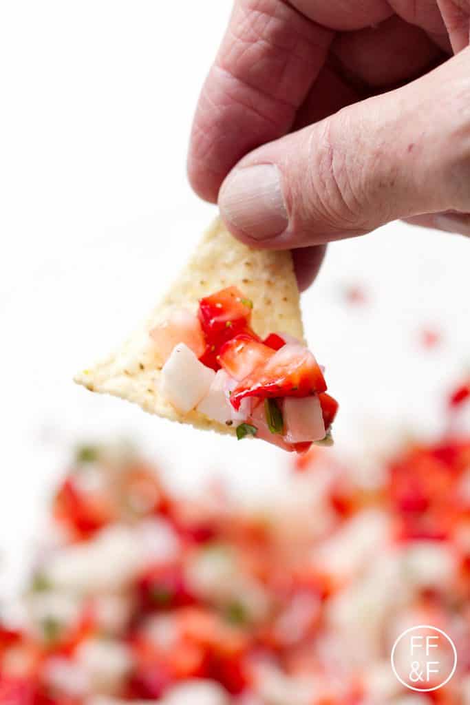 Here's a nightshade free Strawberry Salsa recipe that can be used for a naturally sweet and tangy topping or dip. This recipe is allergy friendly (gluten, dairy, shellfish, nut, egg, and soy free) and suits the autoimmune protocol (AIP), paleo and vegan diets.