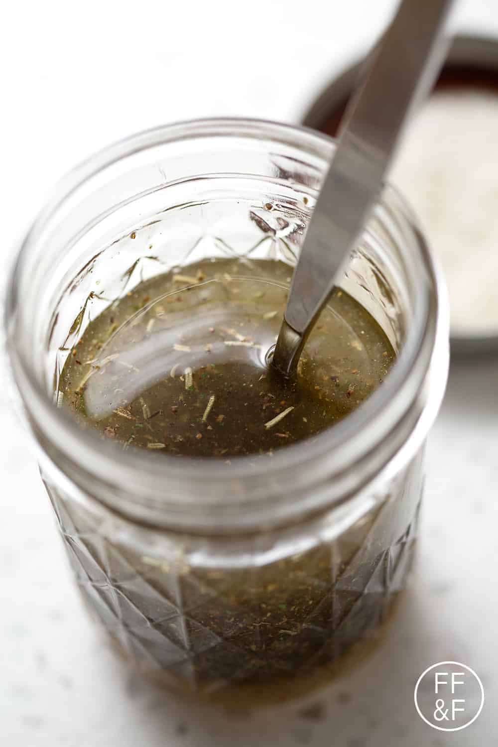 Easy Italian Dressing recipe made of pantry staples. With this recipe, you’ll never have to buy store-bought again. This recipe is allergy friendly (gluten, dairy, seafood, nut, egg, and soy free) and suits the autoimmune protocol, paleo and vegan diet.