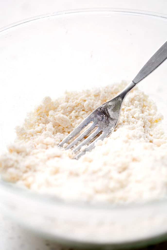 cassava flour (gluten free) with fork