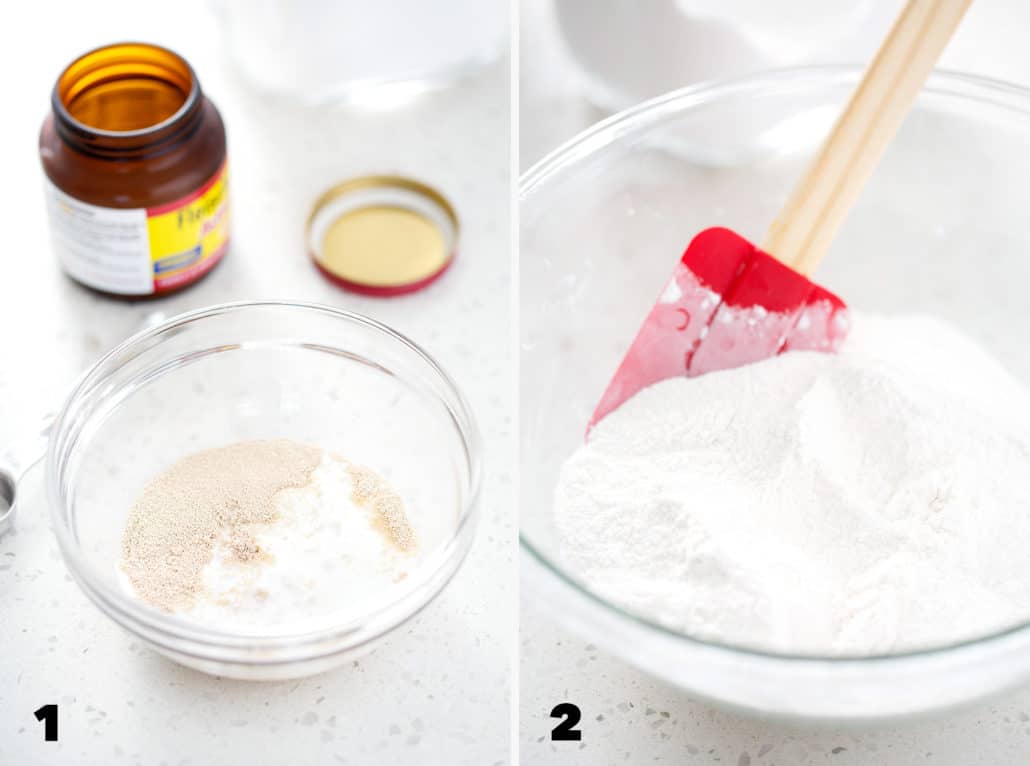steps 1 and 2 for making AIP Pizza Crust