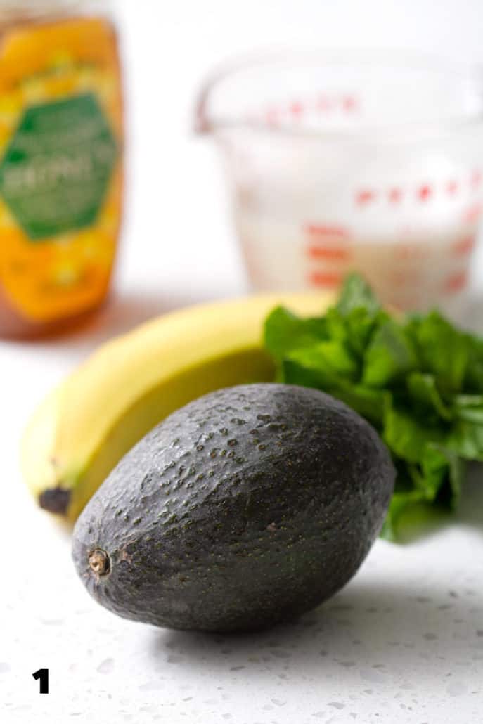 ingredients for AIP Avocado Smoothie