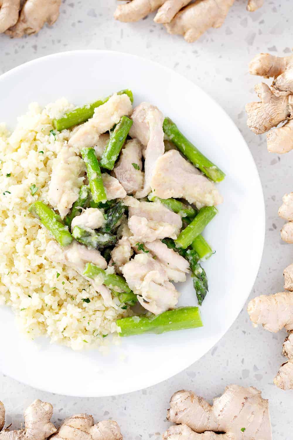 AIP Ginger Chicken and Asparagus Stir Fry Bon Aippetit