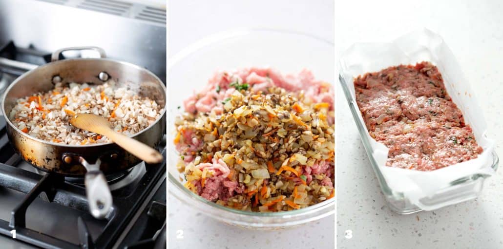 step by step instructions for making AIP Meatloaf