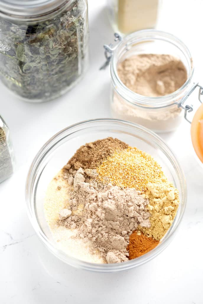bowl of spices used to make AIP Taco Seasonings
